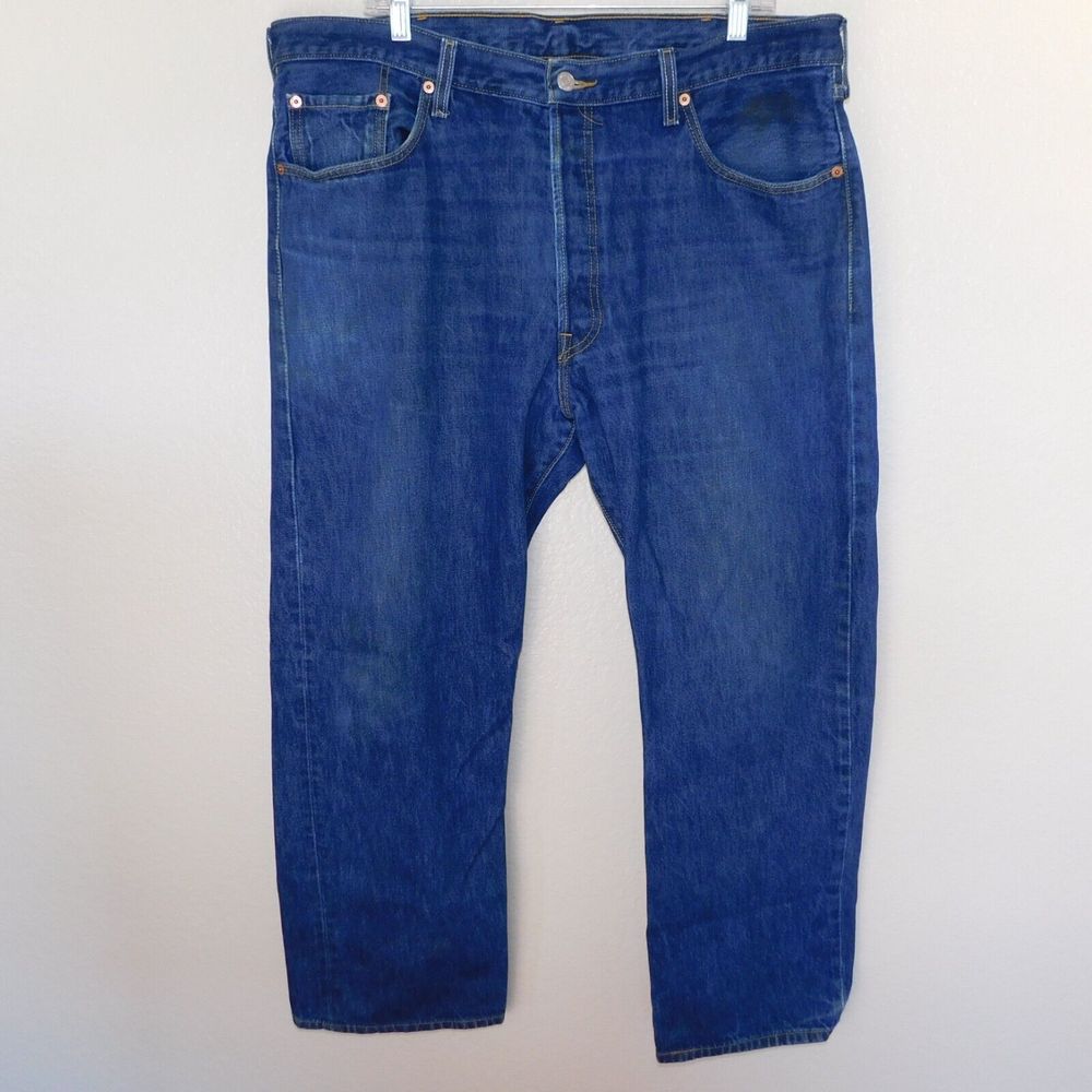 Levis 501 XX Jeans Size 40 x 30 Denim 5 Pocket Indigo Blue Button Fly Casual